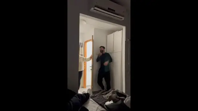 Video thumbnail for Man Gets Hit by Door During Surprise in Netanya
