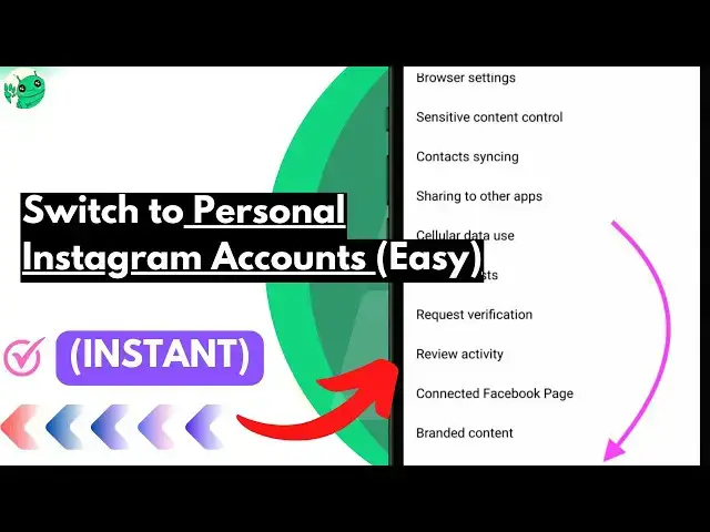 Video thumbnail for Switch to Personal Account on Instagram (Fast & Easy Guide) ▶ | Change Instagram Account to Personal