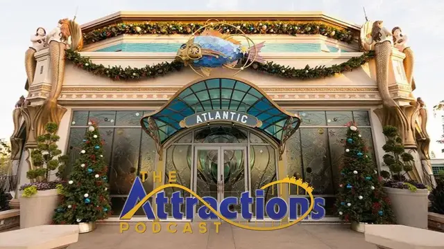 Video thumbnail for The Attractions Podcast: Epic Universe Christmas holiday decorations, and more news!