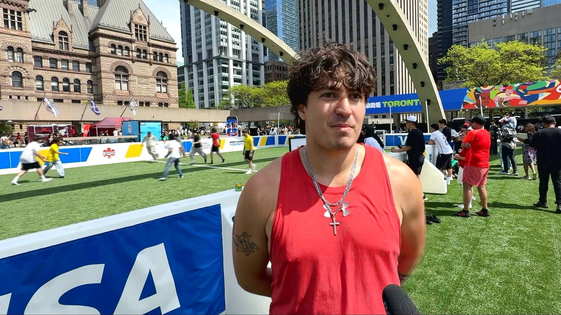 Video thumbnail for In multicultural Toronto, World Cup loyalties stretch beyond Canada