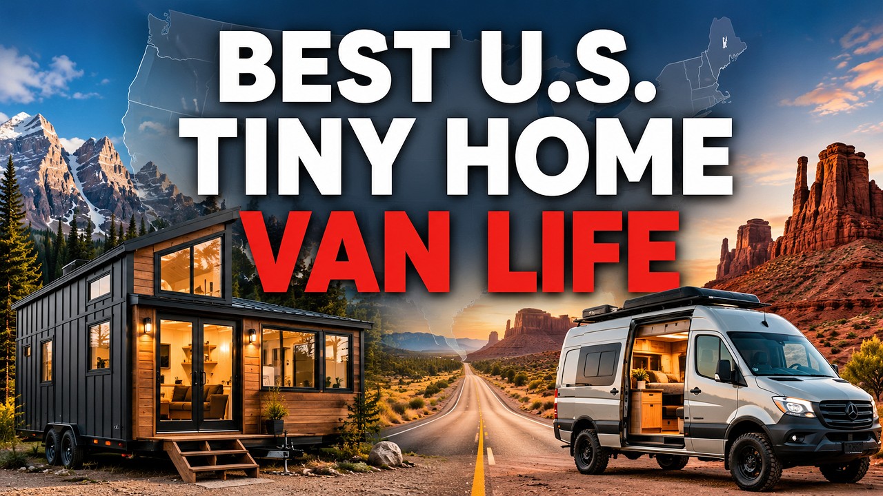 Video thumbnail for 10 Best Places to Live a Tiny Home or Van Life in The US