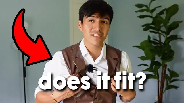 Video thumbnail for Coofandy Leather Suit Vest Fit Test