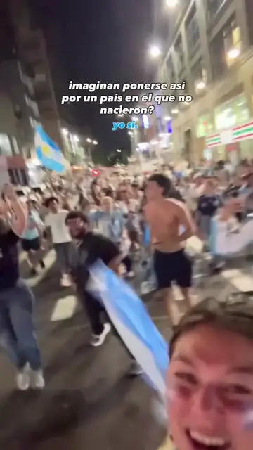 Video thumbnail for Argentina Fans Singing in City Streets after Historic Win