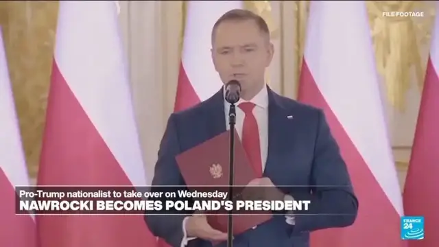 'Video thumbnail for Karol Nawrocki becomes Poland's president'