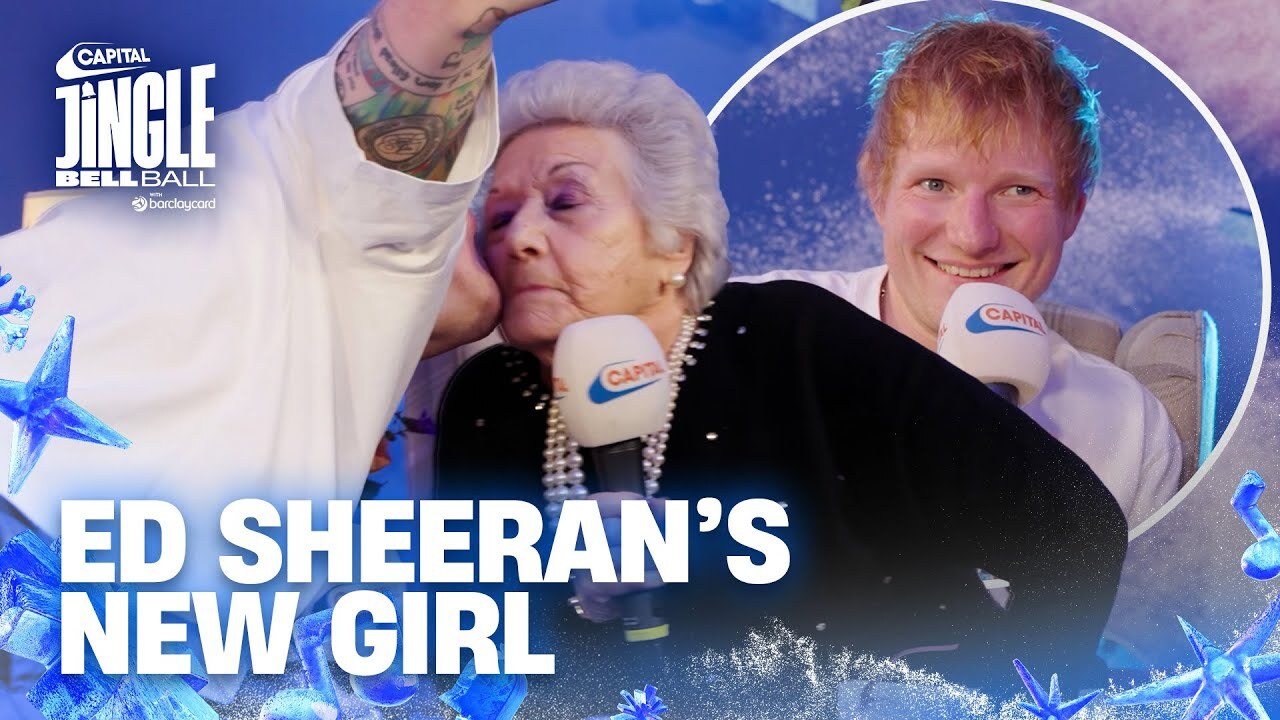 Video thumbnail for Ed Sheeran and Grime Gran’s cheeky backstage kiss at Capital's Jingle Bell Ball | Capital