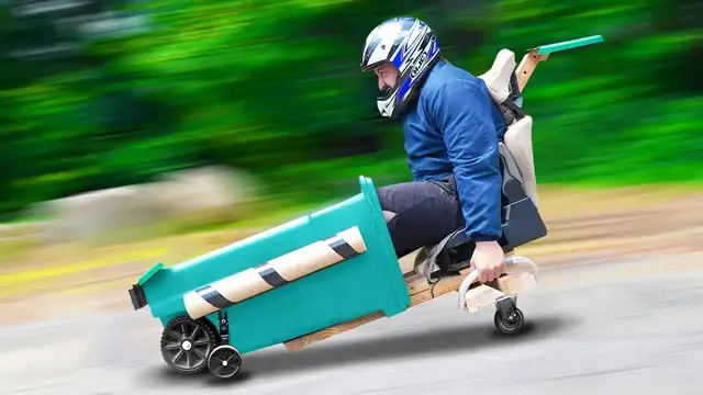 'Video thumbnail for Jake Carlini: i built a race car out of trash! (soapbox challenge)'