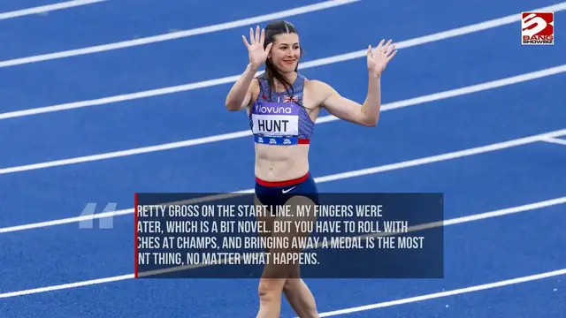 Video thumbnail for Amy Hunt rues 'terrible' start as she settles for silver in Commonwealth Games 100m