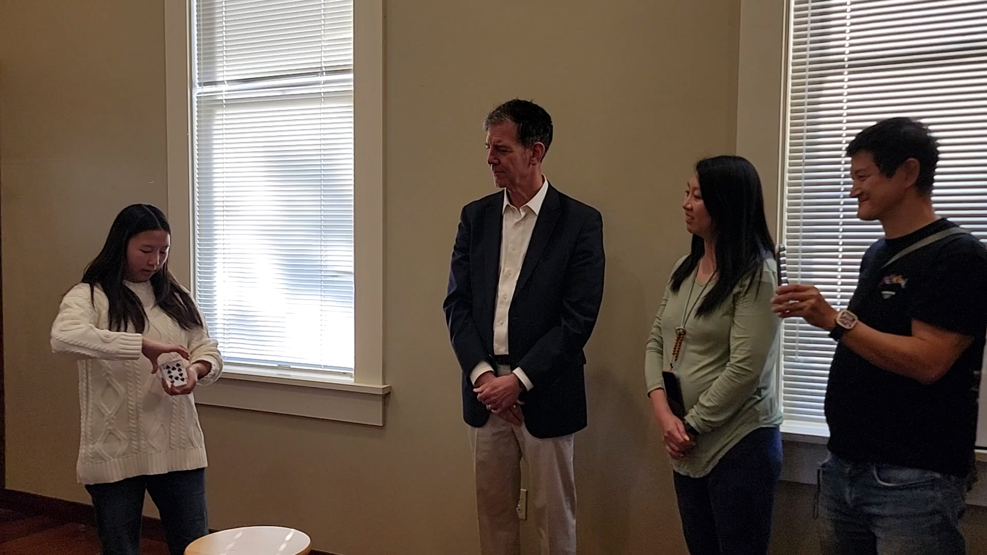 Video thumbnail for Highest card to ceiling magic trick  3.965 m (13 ft) by Karissa Tang