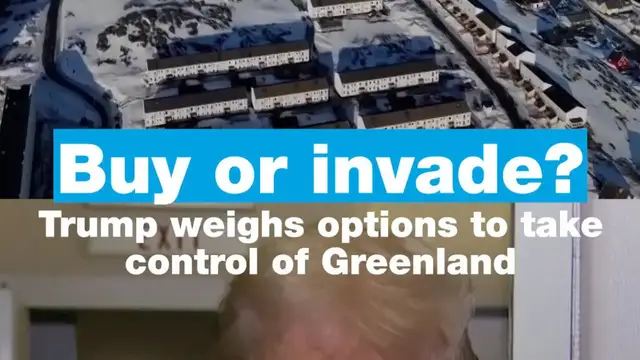 Video thumbnail for Buy or invade? Trump weighs options to take control of Greenland