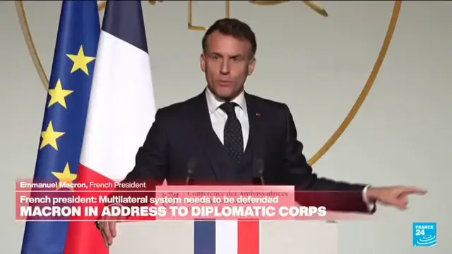Video thumbnail for REPLAY: French President Macron addresses diplomatic corps