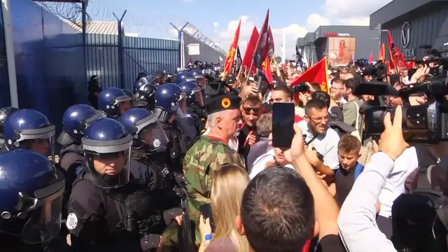 Video thumbnail for Hundreds protest prison sentences for former Kosovo leaders in Pristina.