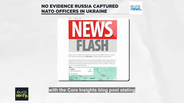 'Video thumbnail for No evidence Russia captured NATO officers in Ukraine'