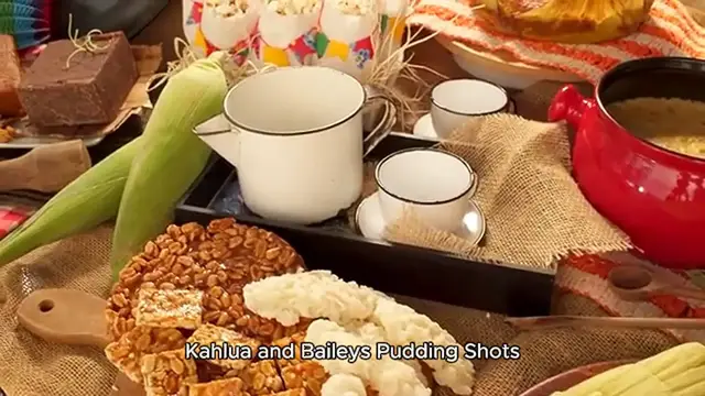 Video thumbnail for Christmas Kahlua and Baileys Pudding Shots