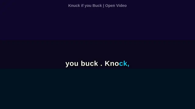 Video thumbnail for (Karaoke w/ Lyrics) Knuck if you Buck