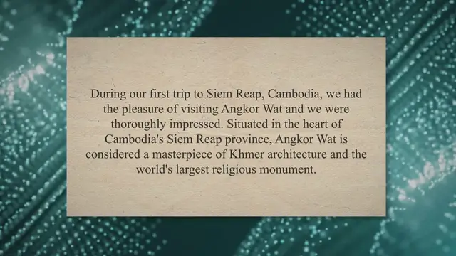 Video thumbnail for 13 Reasons To Visit Angkor Wat And Why You Must Go Now!