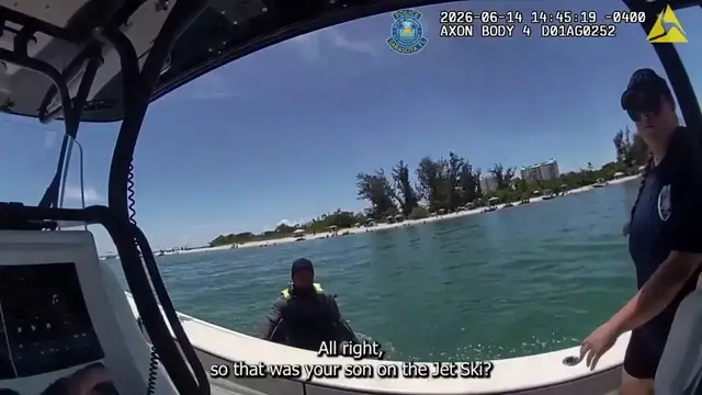 Video thumbnail for US: Police Shocked To Find 8-Year-Old Riding Personal Watercraft Off Florida Coast.