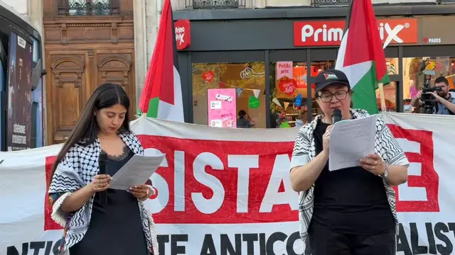 Video thumbnail for France: Pro-Palestinian demonstrators commemorate victims of Gaza genocide in Paris.