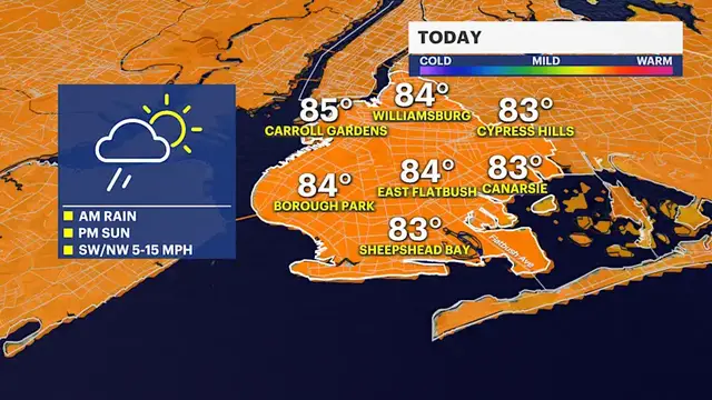 Video thumbnail for Monday improvements with brighter days coming across Brooklyn