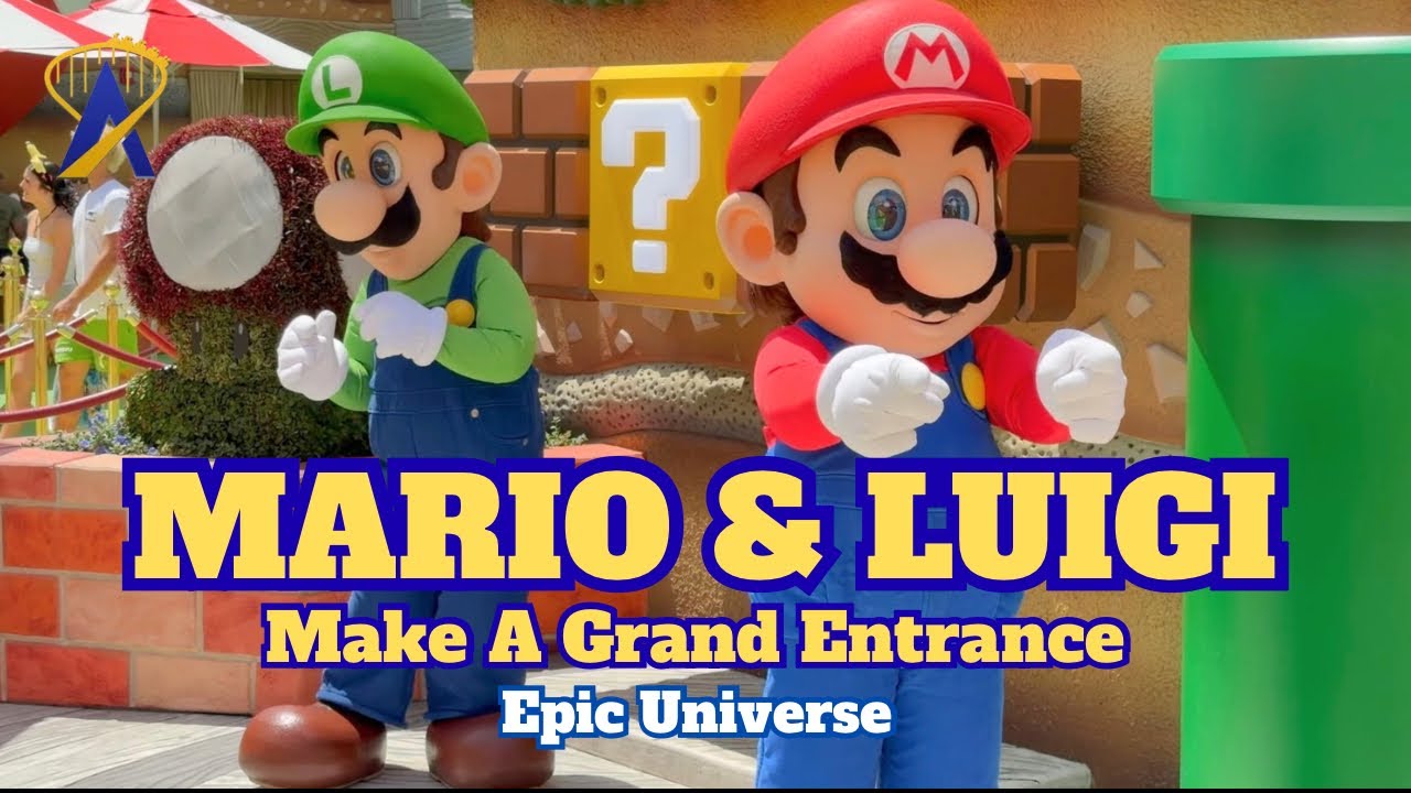 Video thumbnail for Mario and Luigi Make A Grand Entrance And Meet Friends at Epic Universe