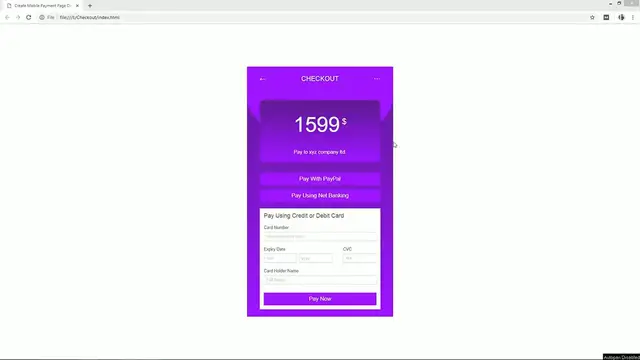 Video thumbnail for How To Make Online Payment UI Design Using HTML And CSS _ HTML CSS Tutorials