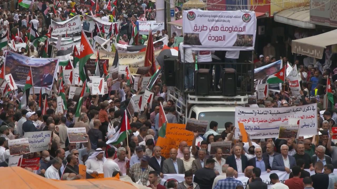Video thumbnail for US: Jordanians gather in Amman to mark 78th anniversary of Nakba.
