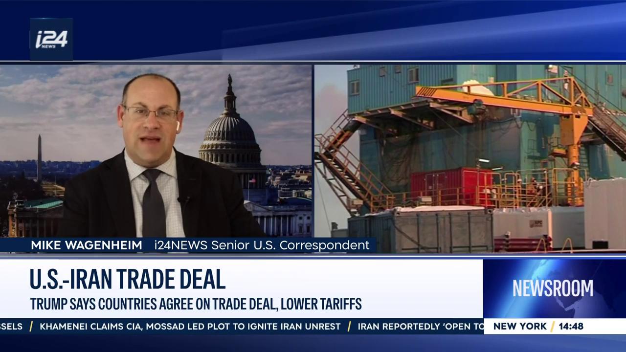 Video thumbnail for U.S.-Iran trade deal: Trump says countries agree on trade deal, lower tariffs