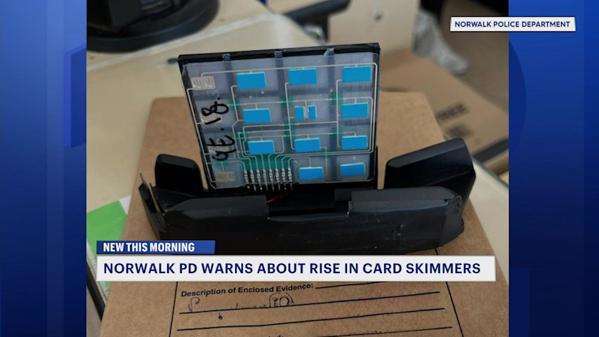 Video thumbnail for Skimmers discovered on ATMs, gas pumps and card readers across Norwalk