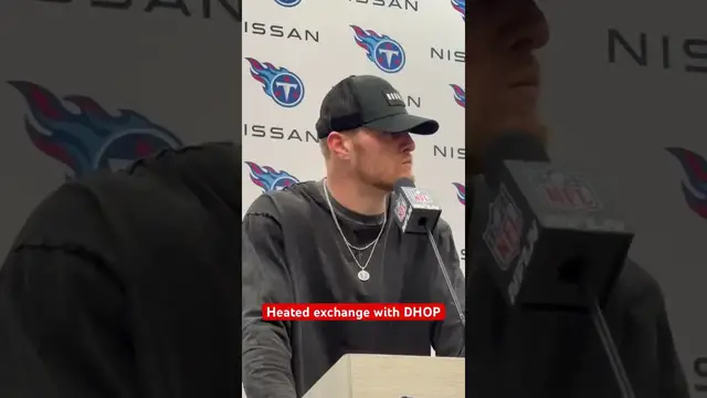Video thumbnail for #titans QB on his heated exchange with DeAndre Hopkins in the first half #tennesseetitans