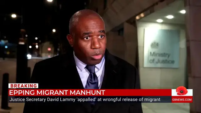 'Video thumbnail for WATCH: David Lammy says he is 'livid' after Epping migrant Hadush Kebatu was mistakenly released from prison'