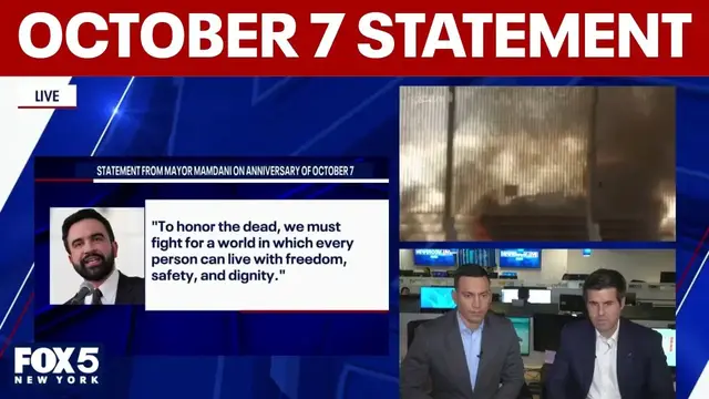 Video thumbnail for Statement from Mayor Mamdani: Reflecting on October 7