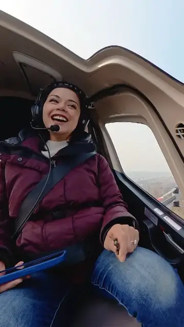 Video thumbnail for Al Jazeera reporter tries out flying taxi in China