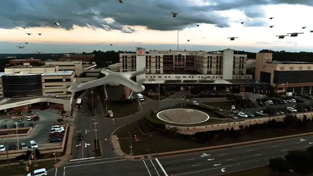 Video thumbnail for At this hospital, drones are the new medical couriers