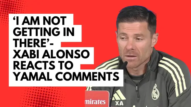 'Video thumbnail for 'I am not getting there' - Real Madrid's Xabi Alonso reacts to Yamal comments'