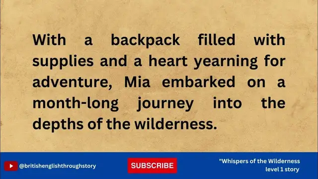 'Video thumbnail for Improve your english Listening || "Whispers of the Wilderness || english through story || level 1'