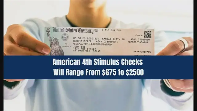 'Video thumbnail for American 4th Stimulus Checks Will Range From $675 to $2500'