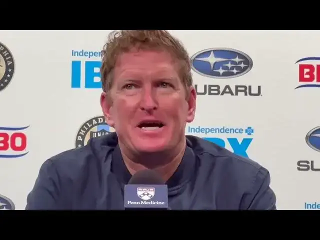 Video thumbnail for Philadelphia Union head coach Jim Curtin following the loss to the Atlanta United