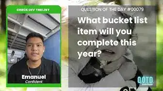 Video thumbnail for Emanuel's bucket list contains a whole lotta travel!