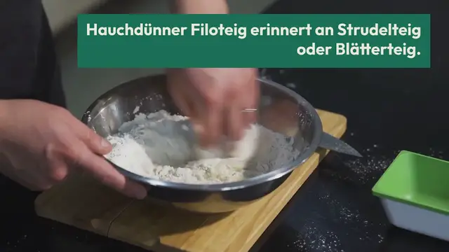 Video thumbnail for Fein krosser Filoteig, ein Grundrezept