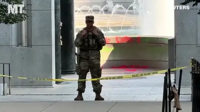 Video thumbnail for Woman arrested after defacing WWII Memorial with graffiti