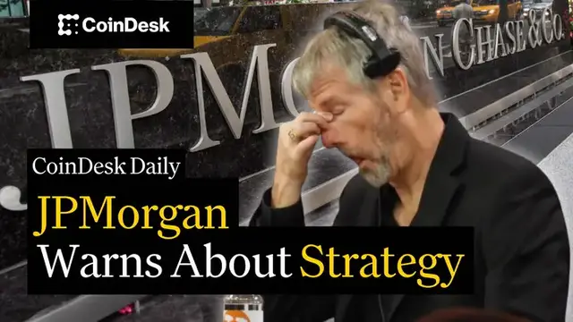Video thumbnail for JPMorgan says Strategy's Bitcoin sales are a market risk