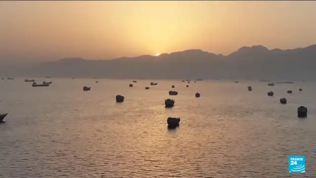 Video thumbnail for A cargo ship in the Strait of Hormuz targeted by Iran