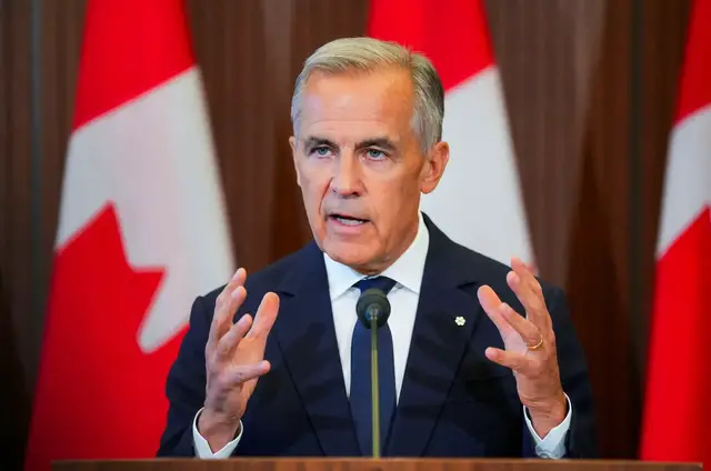 Video thumbnail for Canada to match US tariffs “dollar for dollar,” PM Carney says