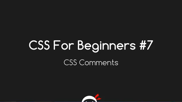 Video thumbnail for CSS Tutorial For Beginners 07 - CSS Comments and Where to Use Them