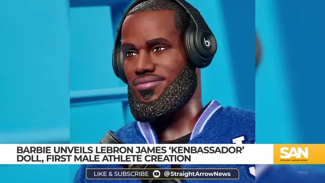 'Video thumbnail for Barbie unveils new LeBron James 'Kenbassador' doll'
