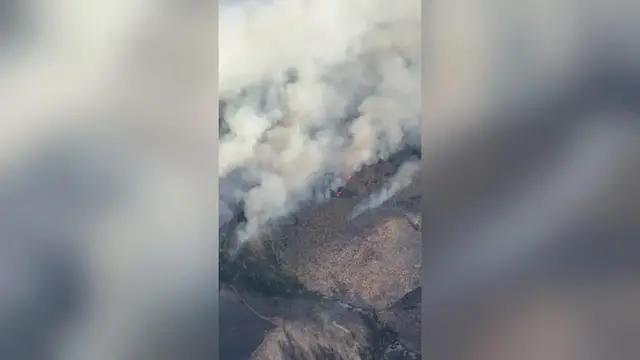 Video thumbnail for US: Firefighting efforts continue against Hawk Fire in Nevada.