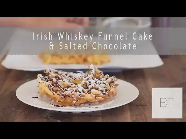 Video thumbnail for Irish Whiskey Funnel Cake & Salted Chocolate | Byron Talbott