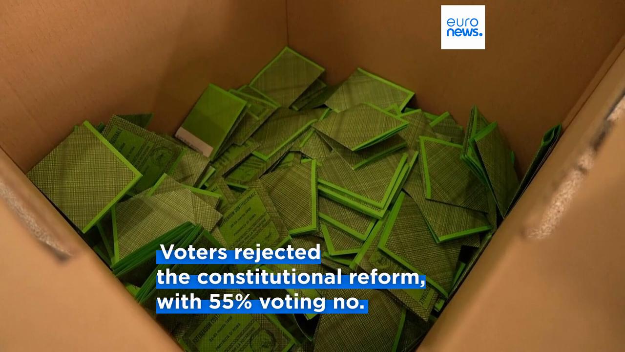 Video thumbnail for Meloni admits defeat as Italians reject judicial reform in major referendum