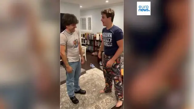 Video thumbnail for Moment US scientist tells his children he won the Nobel Prize