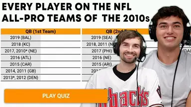 'Video thumbnail for Can we name EVERY PLAYER from the NFL 2010s All-Pro Teams (ft BDGE)'