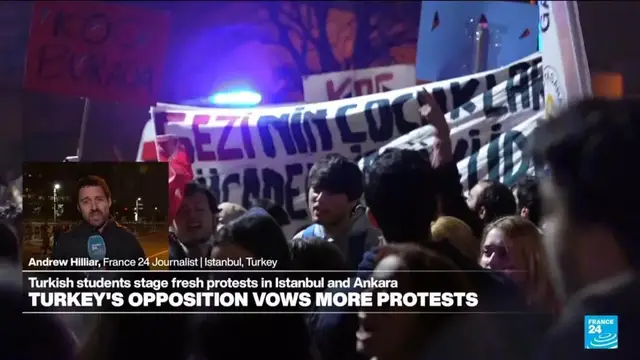 Video thumbnail for FRANCE 24's Andrew Hilliar reports from anti-government protests in Istanbul